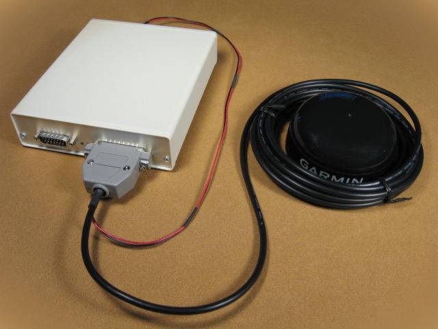 Old style USBXCH-GPS-DB25 antenna connected to USB4CH A/D